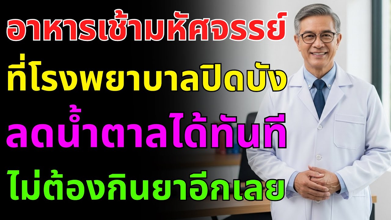 เปิดโปงเมนูลับอาหารเช้าที่หมอไม่บอก! แค่กินสิ่งนี้ น้ำตาลลดฮวบจนไม่ต้องพึ่งยาเบาหวานอีกเลย