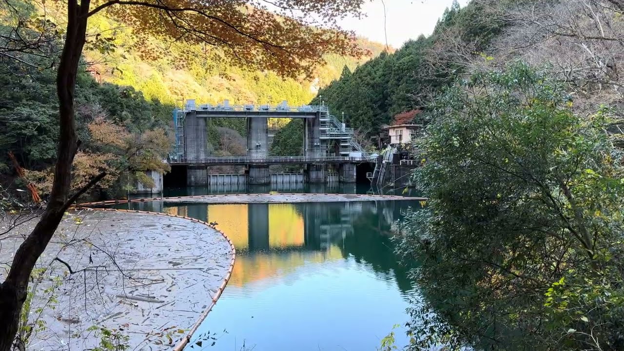 奥多摩町・白丸ダム【東京都一人旅】秋の終わりと冬の始まりの景色