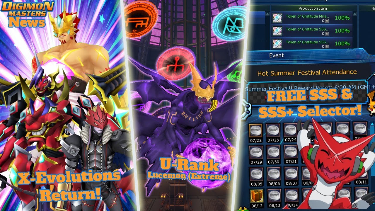 FREE SSS+ Selector event is here! - X-Evolutions Return! & More - Digimon Masters Online NADMO