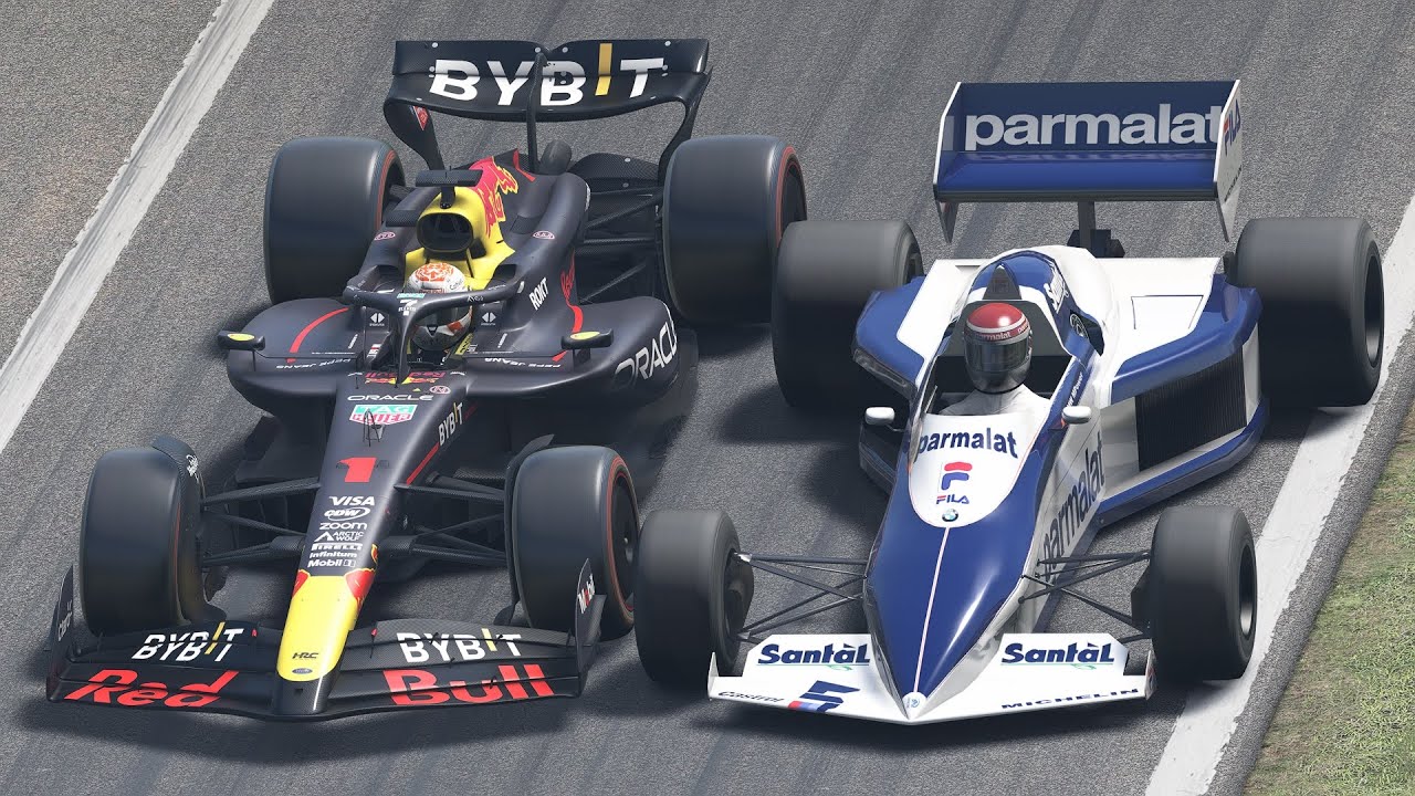Max Verstappen vs Nelson Piquet | Red Bull RB20 vs Brabham-BMW BT52 | F1 2024 vs F1 1983 at Monza
