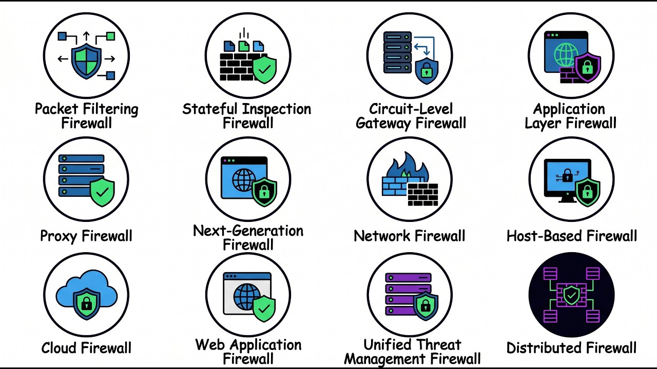 Every type of firewall is explained in 8 minutes.