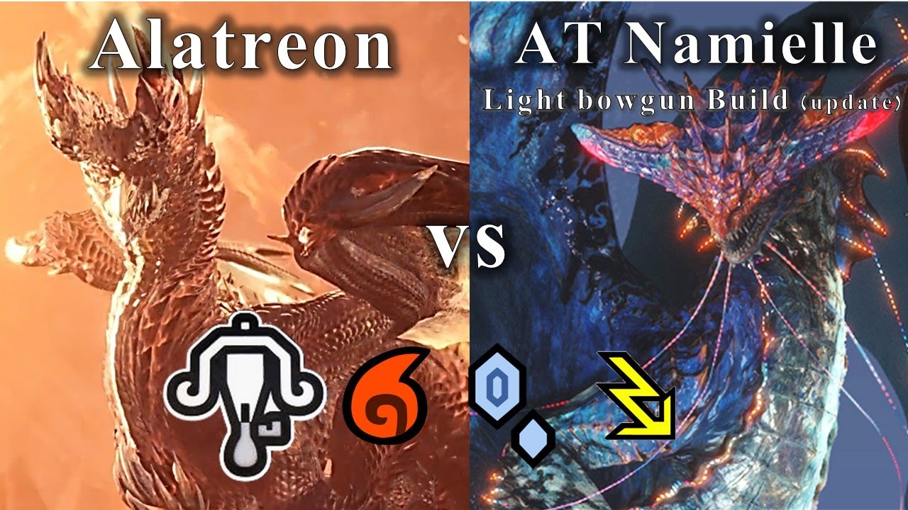 Alatreon vs AT Namielle build | Light bowgun | MHW Iceborne