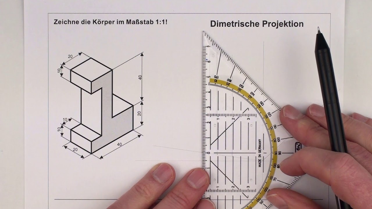 Dimetrische Projektion – 1. Übung