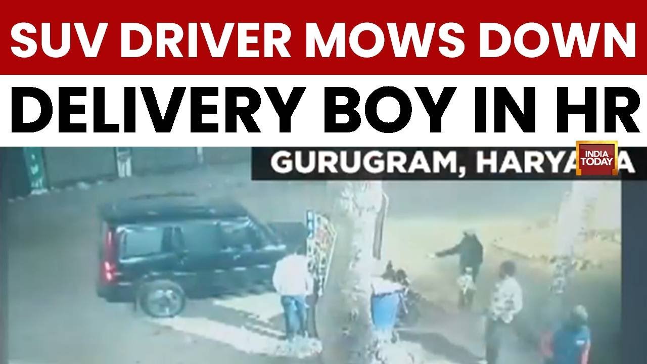 Gurugram Horror: Scorpio Driver Runs Over Delivery Boy Multiple Times In Cyber City; CCTV Video Out