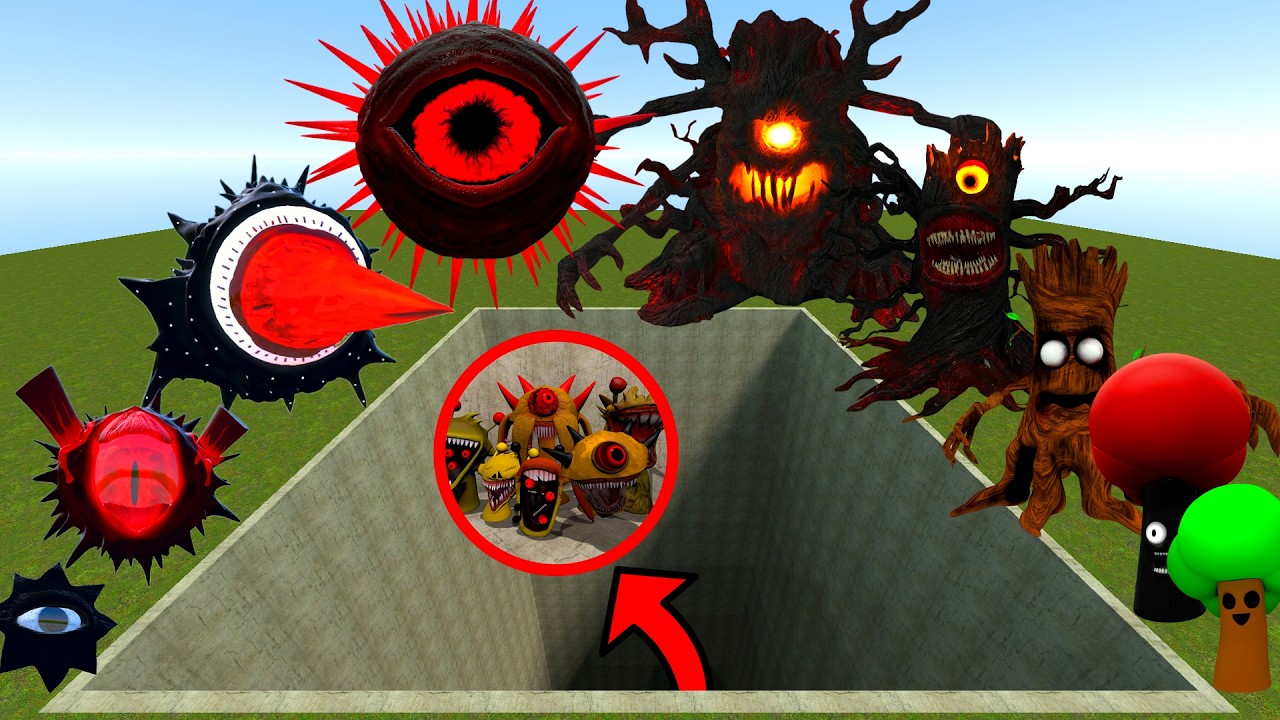 Who Win? Simon Phase 1,2,3,4,5,6 VS Sprunki Mr Sun + Tree All Phase in Garry's Mod