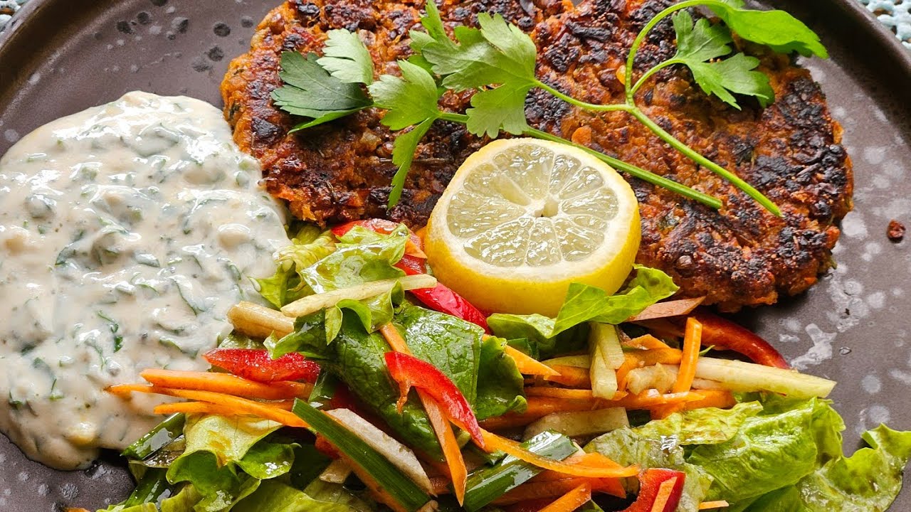 FASÍRT készítése növényi alapon 🌱🧆🥗 kerti salátával, 
