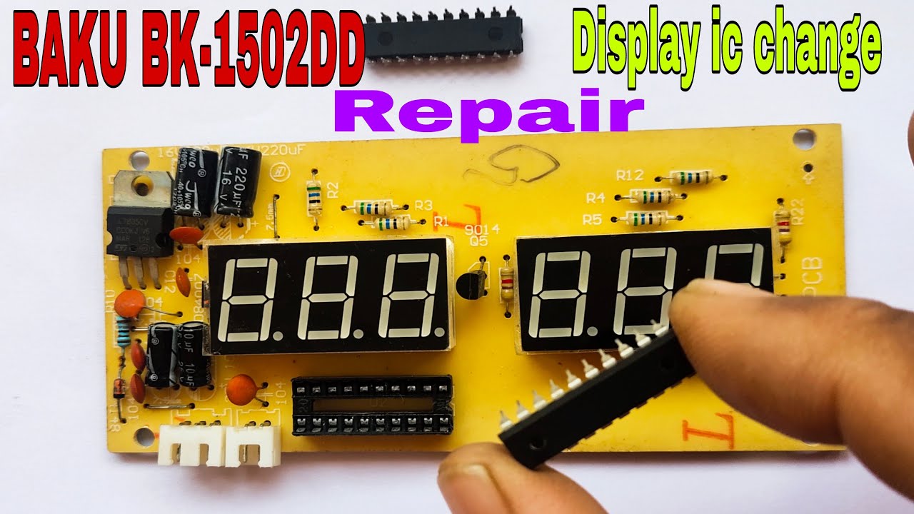 BAKU BK-1502DD display IC change and repair