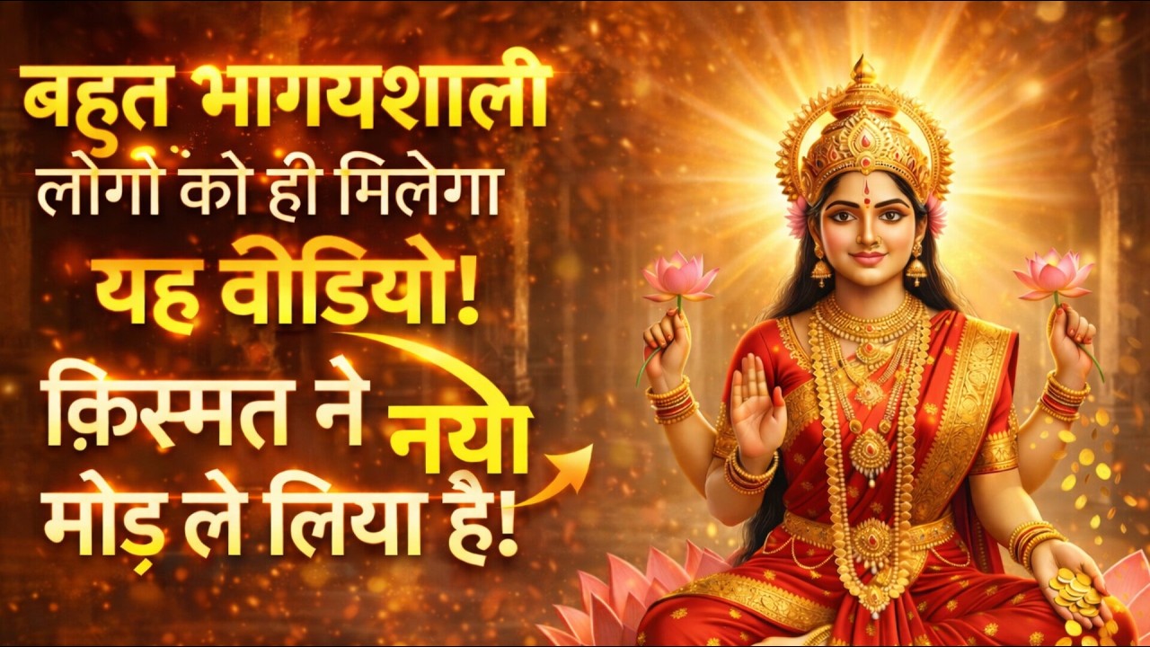 बहुत भाग्यशाली लोगों को ही मिलेगा यह वीडियो। क़िस्मत ने नया मोड़ ले लिया है..🌺maa Laxmi ka sandesh 🌺