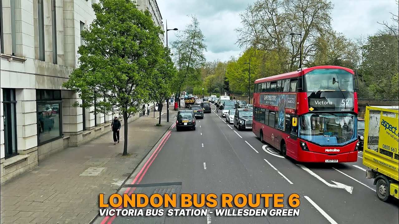 London Bus Ride: Route 6 - Central to Northwest LondonUpper Deck Views | Victoria Stn to Willesden