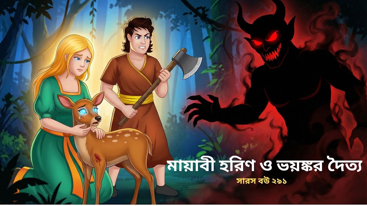 Saras Bou 291 | জঙ্গলের হারানো হরিণ 🦌 | দানবের ভয়ংকর ফাঁদ 😱 | পরীর মুক্তির গল্প | Animate Me