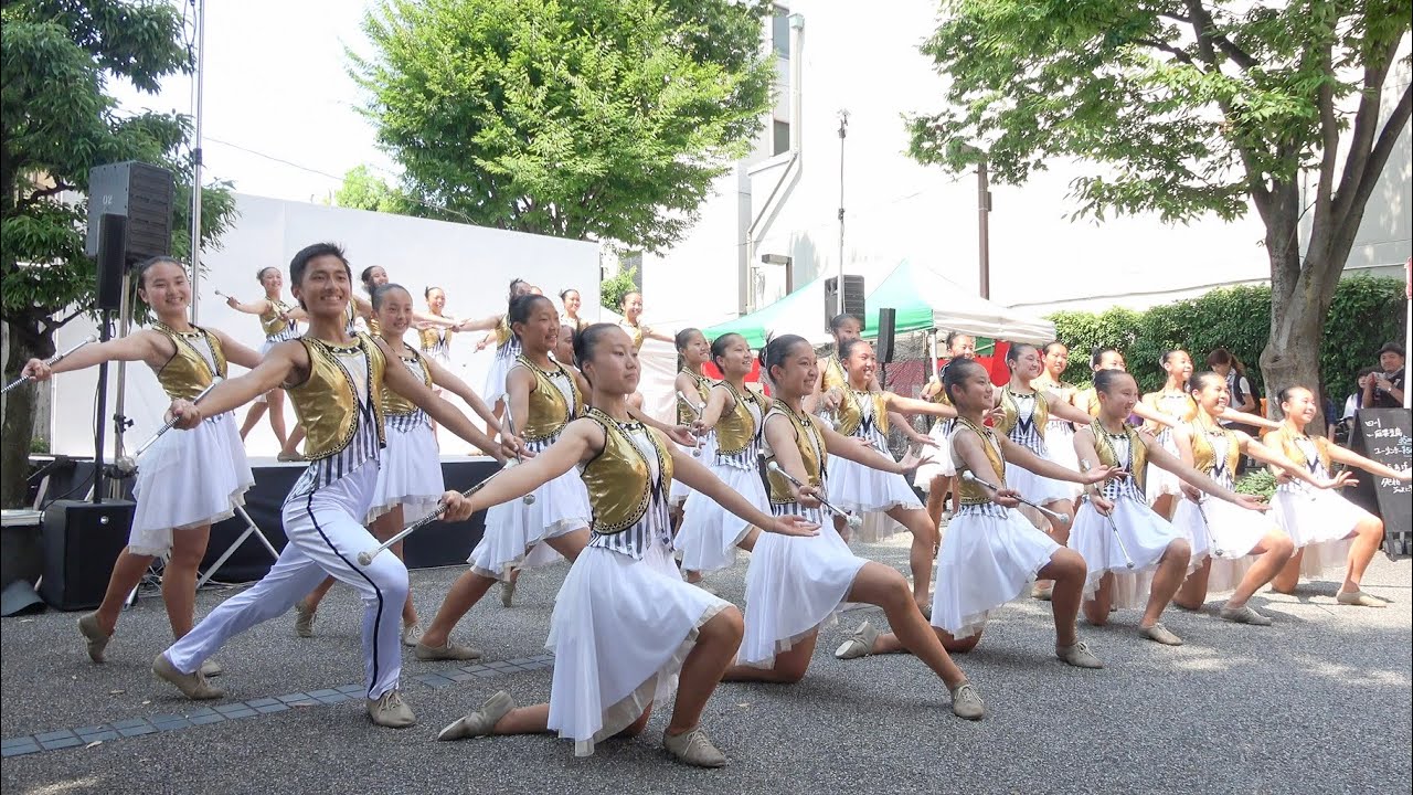 【4K】20190804 遊学館高校バトントワリング部 「第15回 食楽宵祭り」 in石川県金沢市･片町伝馬商店街