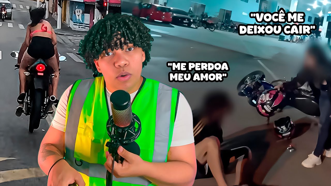 Derrubou a mulher na FUGA e CHOROU pedindo desculpas kkkkk | Fugas de motos #3