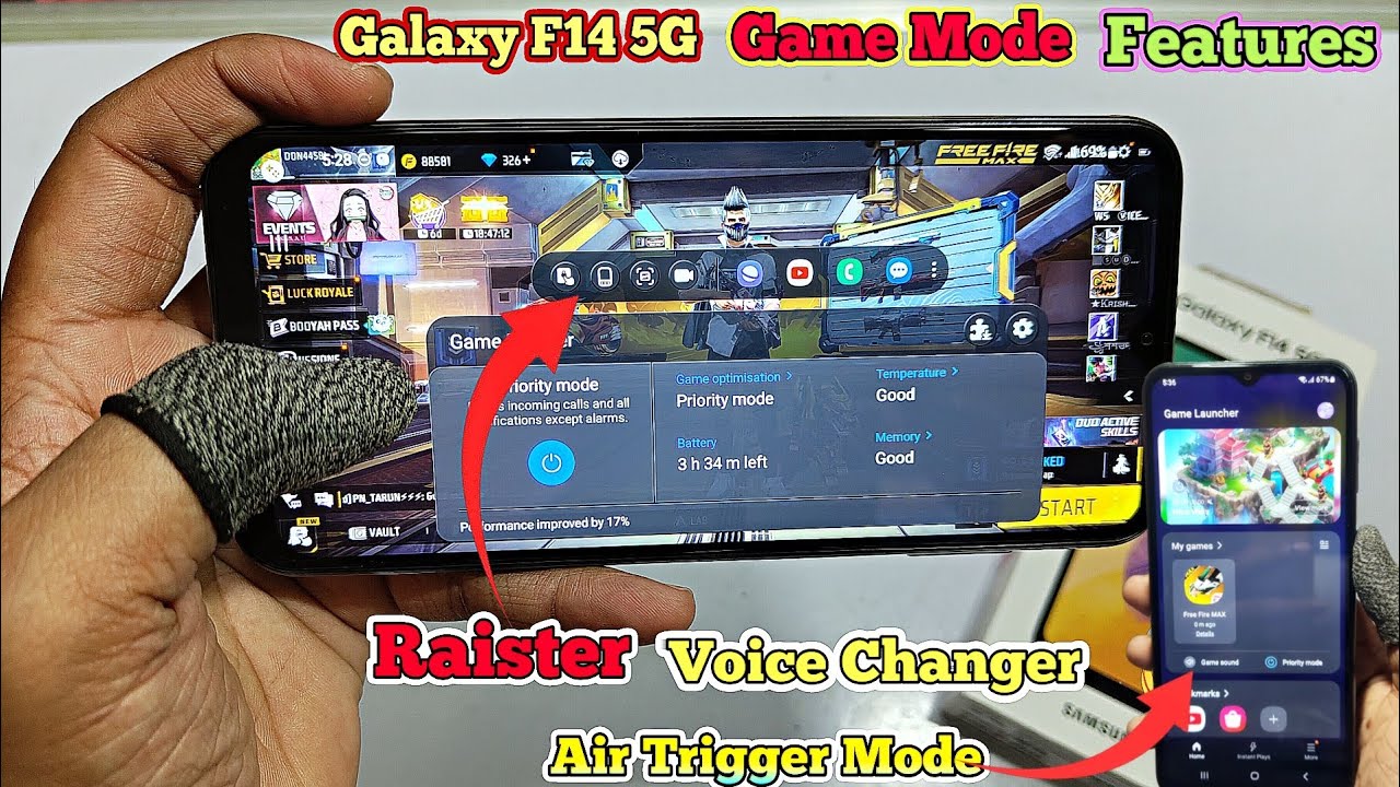 Samsung Galaxy F14 Game Mode Features | Samsung Smartphone Game Booster | Voice Changer Like Raistar