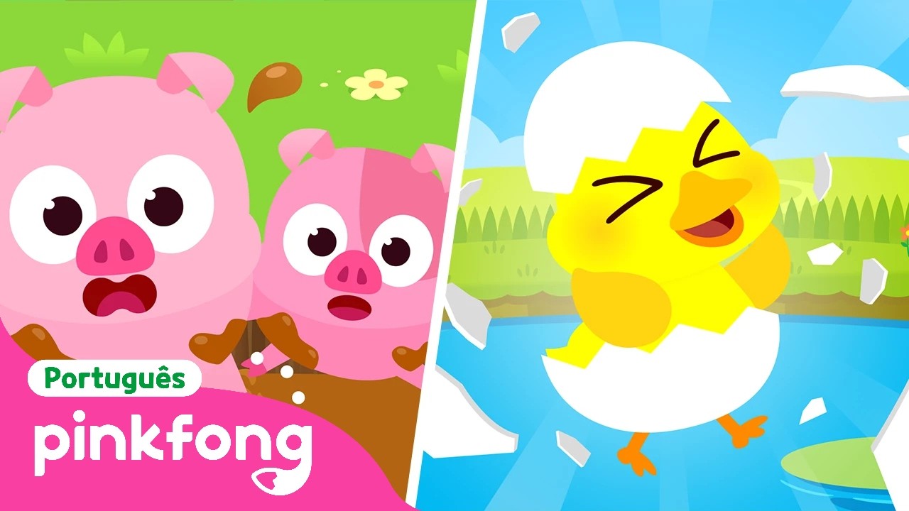 Canções de Animais da Fazenda 🐷🐥🐑 | Pinkfong, Bebê Tubarão! Canções para Crianças