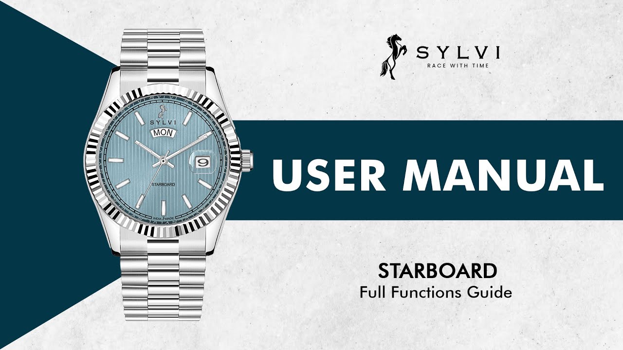 SYLVI Starboard User Manual ⌚| How To Set Date - Day & Time Watch Guide✔️ #UserGuide