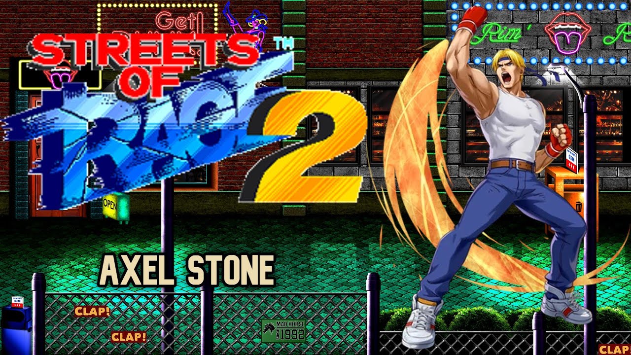 Genesis Streets Of Rage 2 1992 Sega - Axel Stone