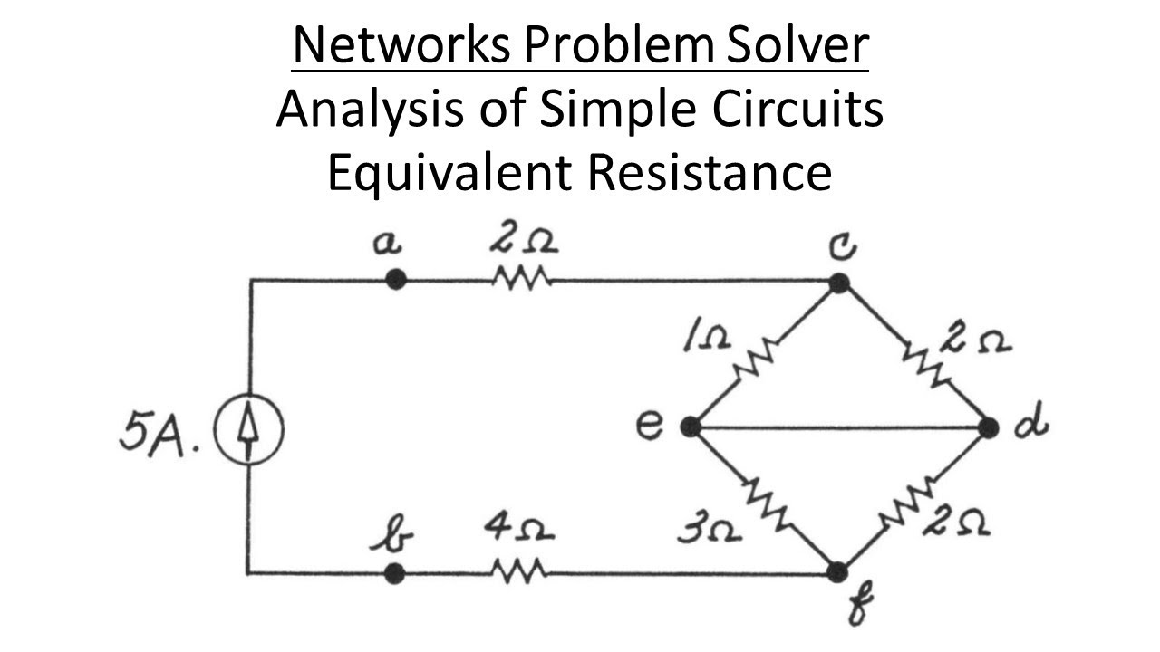 Networks Problem Solver: Simple Circuits - Equivalent Resistance