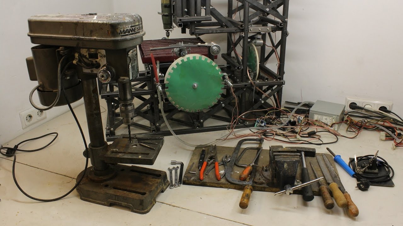 CNC v3.2 Bau der Mechanik und ein weiterer Testlauf