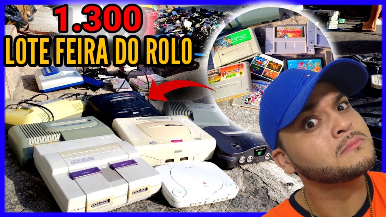 LOTE de R$1.300 na FEIRA do ROLO | Vários VIDEO GAMES na CAÇADA GAMER