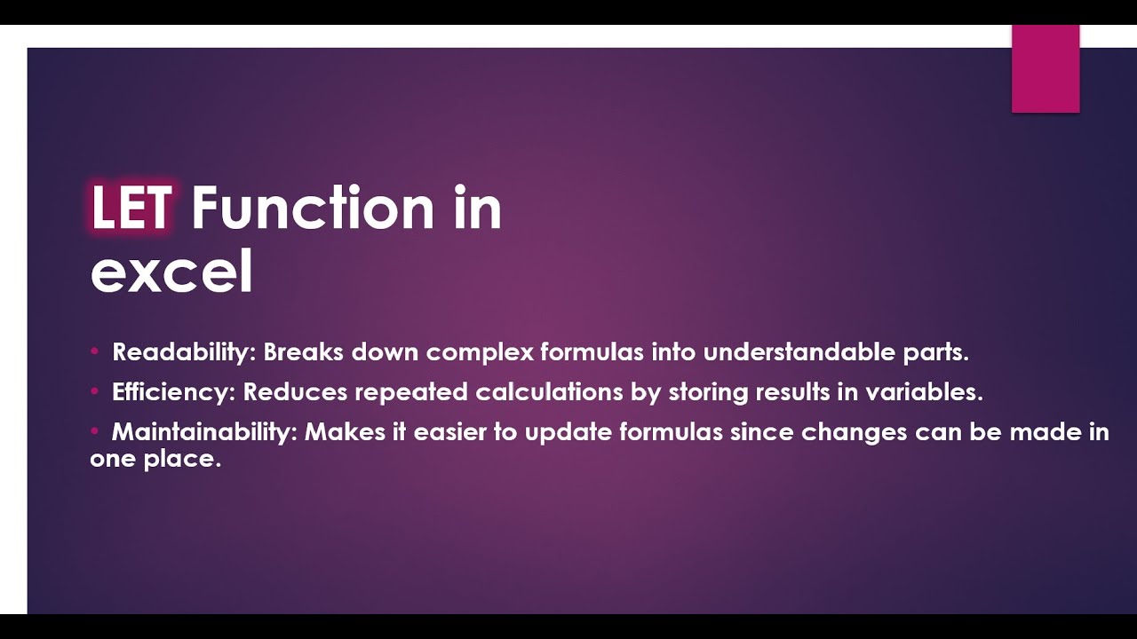 LET function #rameshaitha  #exceltelugu