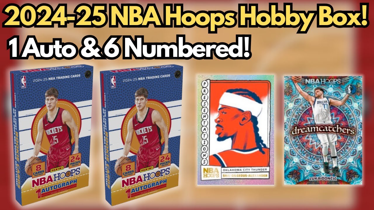 1st Basketball Release of the Year! 2024/25 Panini NBA Hoops Hobby Box! 1 Auto & 6 Numbered Cards!