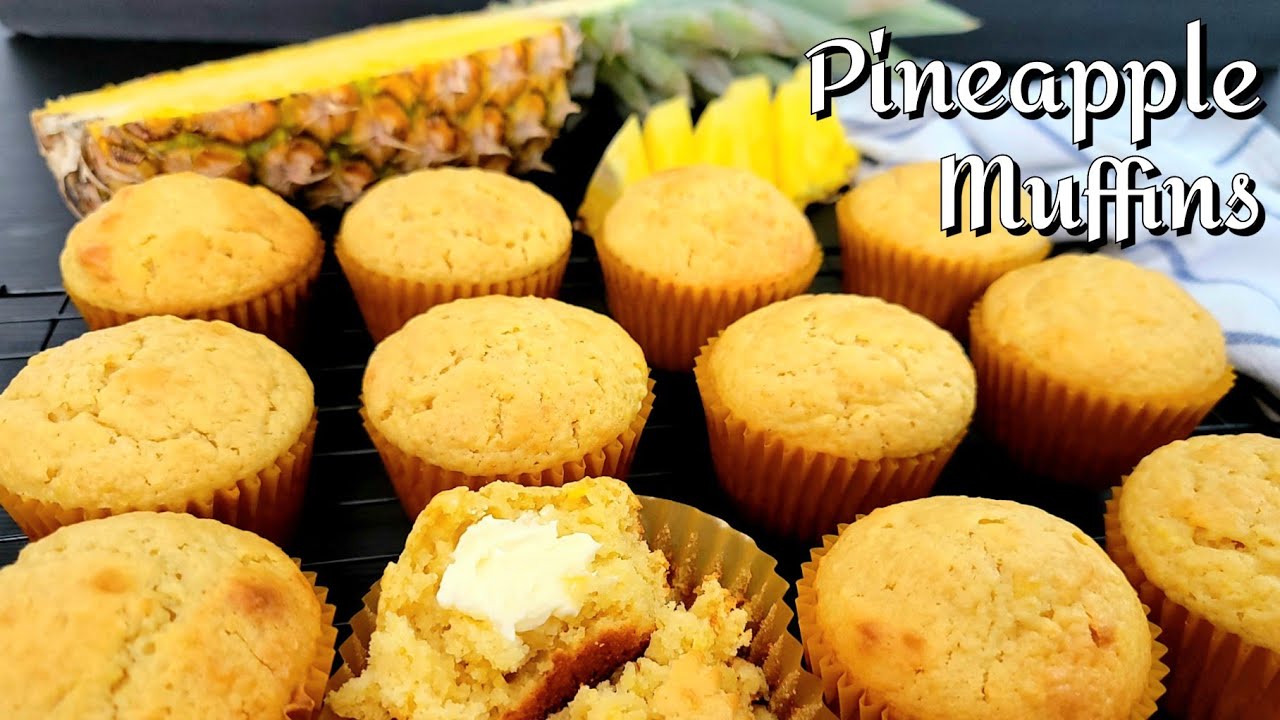 Pineapple Muffins Recipe with fresh Pineapple