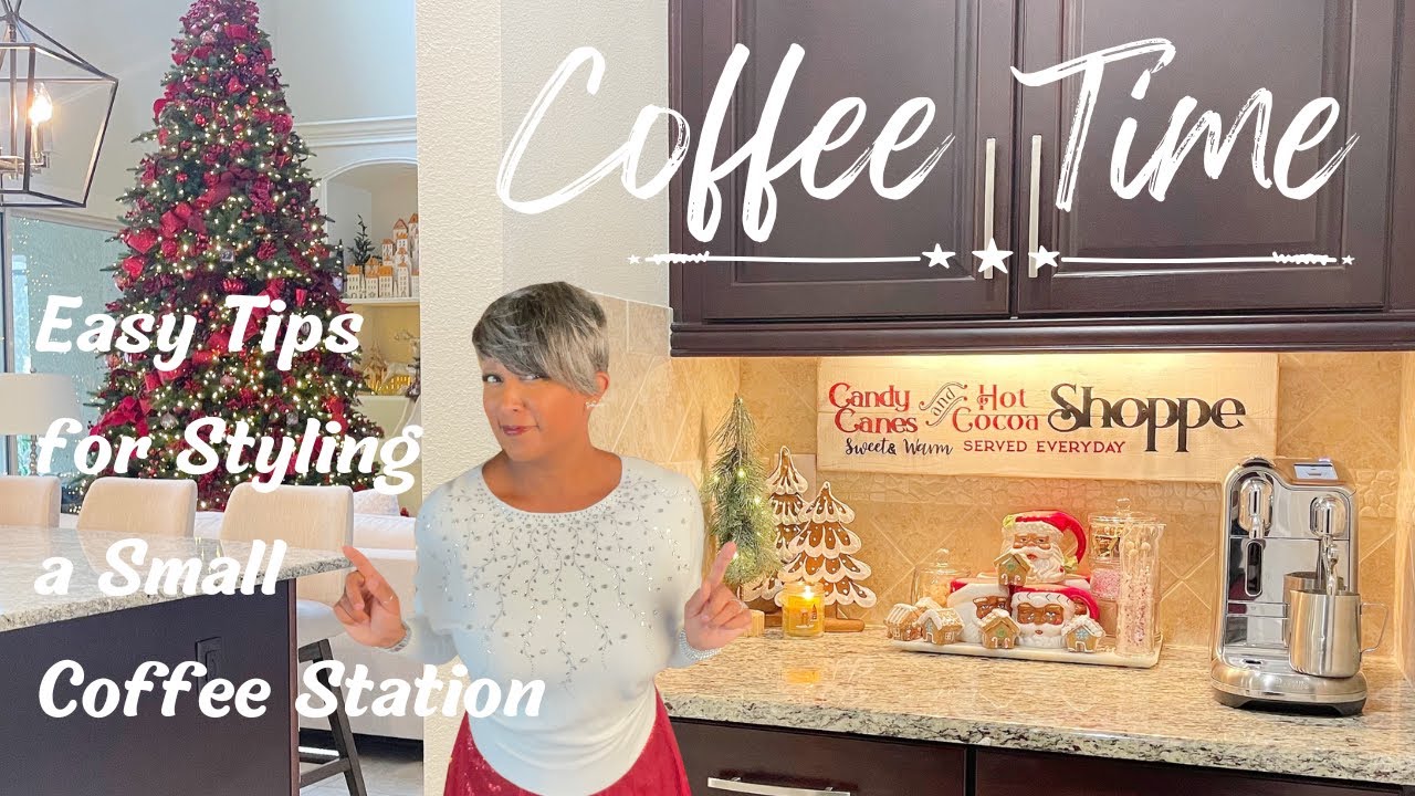 Cozy Christmas Coffee Station Ideas: Small Space Styling Tips | Day 7 |Lifestyle with Melonie Graves