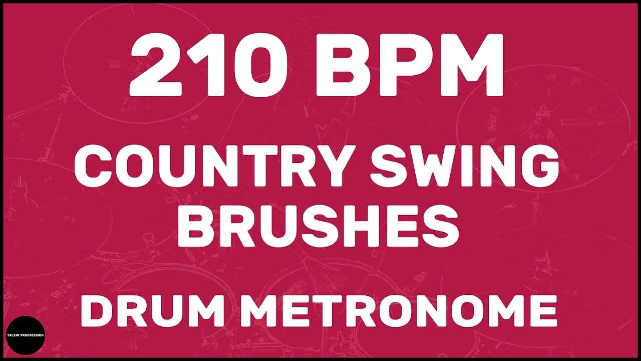 Country Swing Brushes | Drum Metronome Loop | 210 BPM