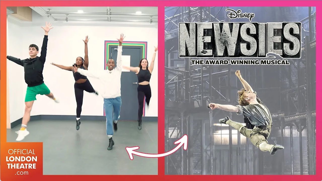 Актерский состав мюзикла «Newsies» от Disney разучивает отмеченную наградой хореографию «Carrying...