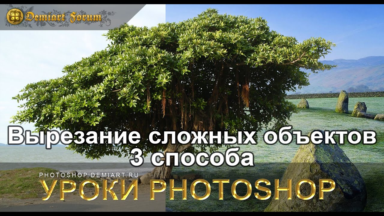 Вырезание сложных объектов —  3 способа. Урок Photoshop