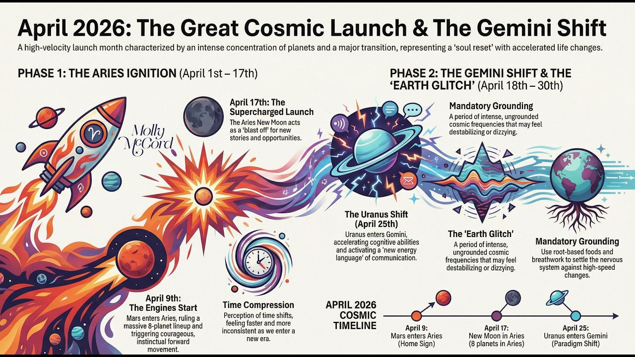 Major Astrology of April 2026 ~ Aries Stellium, Mars in Aries, Venus in Taurus, Uranus in Gemini
