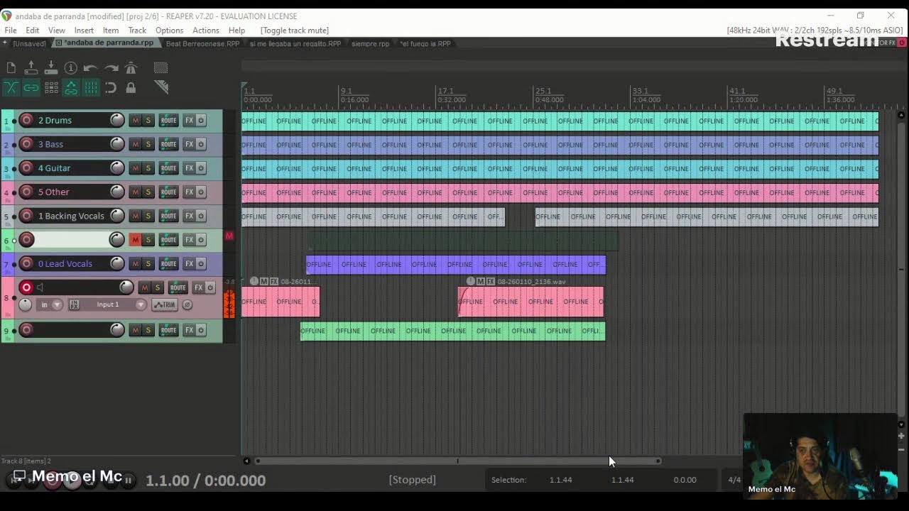 Configurando Audio y Video para rapear en vivo