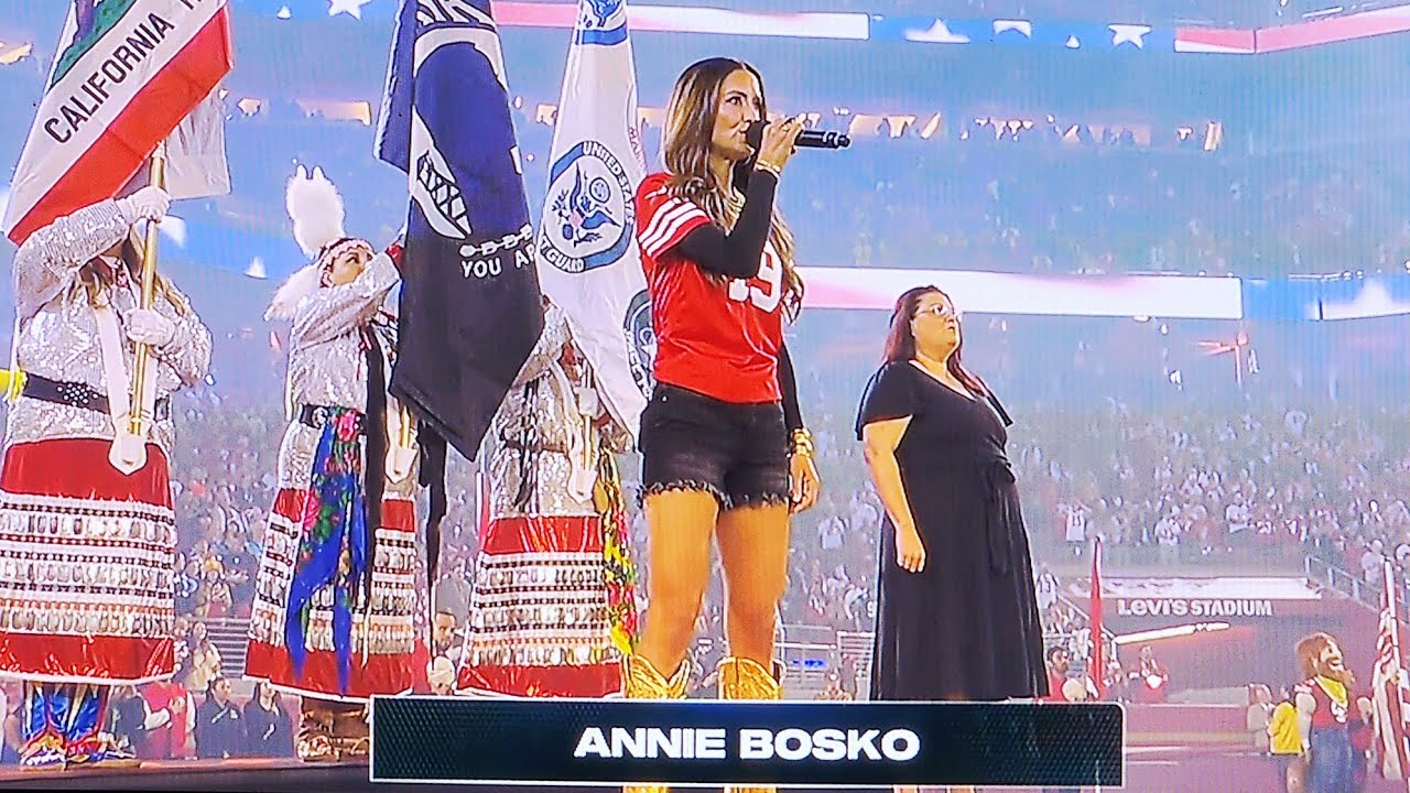 ANNIE BOSKO: NATIONAL ANTHEM: CAROLINA PANTHERS VS. SAN FRANCISCO 49ERS: NFL WEEK 12: NOVEMBER 24, 2