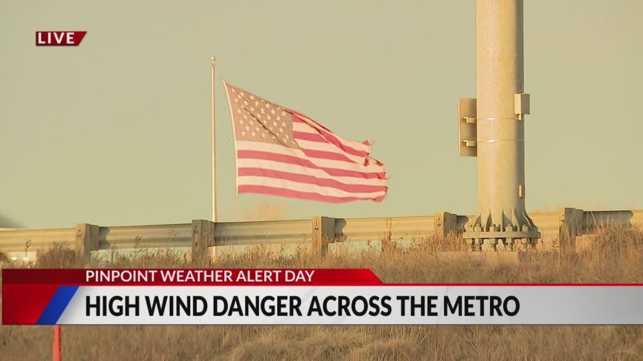 High wind danger across the metro