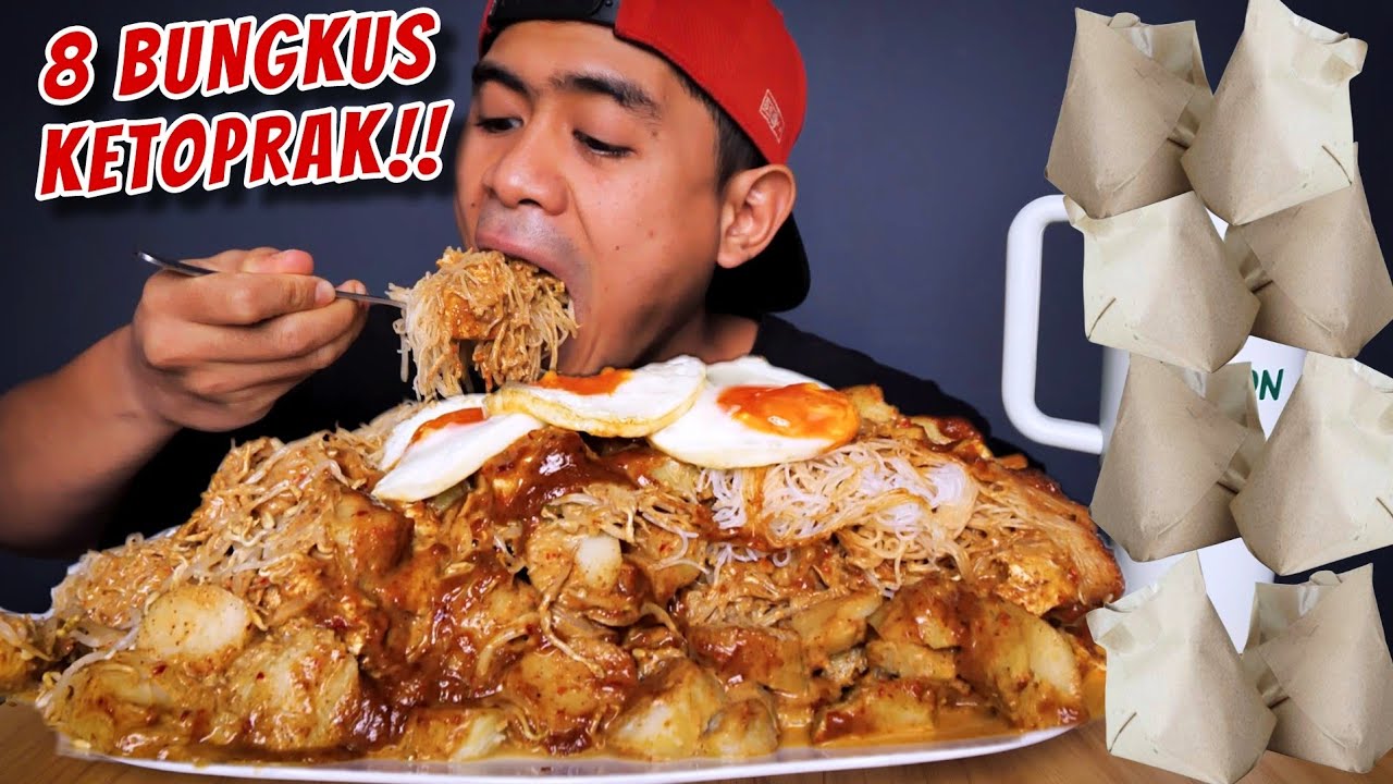 MUKBANG 8 BUNGKUS KETOPRAK PORSI JUMBO!!
