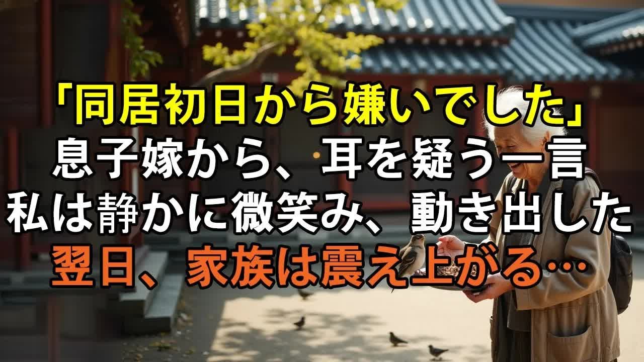「同居初日からお義母さん嫌いでした」息子嫁からの耳を疑う一言に、私は静かに微笑みました その夜、私の”衝撃の行動”に家族は震え上がりました。【シニアライフ】【60