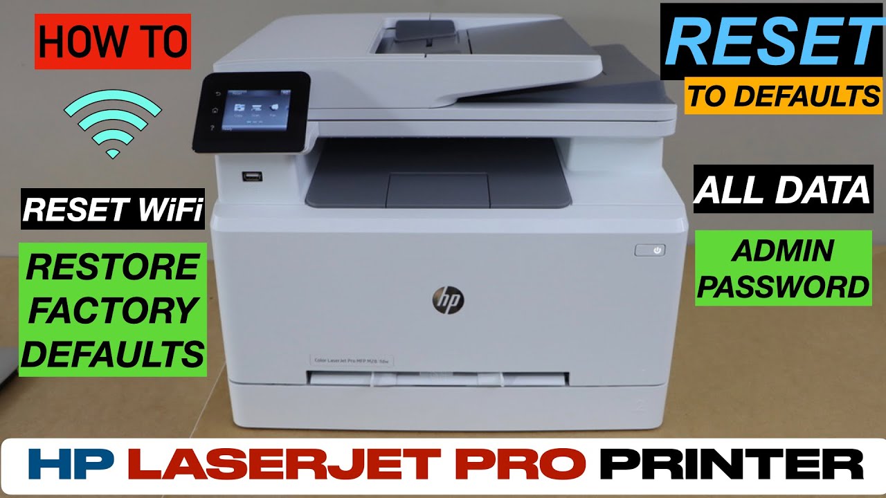 HP Color LaserJet Pro Printer Reset To Factory Default Setting !