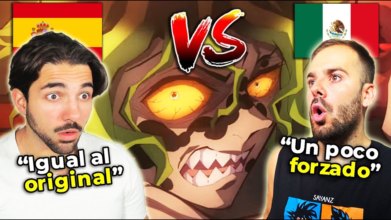 🇪🇸 2 ESPAÑOLES REACCIONAN AL DOBLAJE LATINO VS ESPAÑOL 🇲🇽 DE GYUTARO VS UZUI *GOD* - NoMeDuchoGT