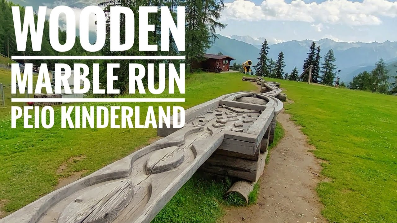 Bellissima pista di biglie in legno al Peio Kinderland