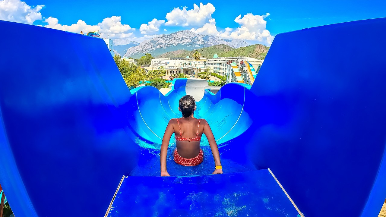 Waterslides at Kingdom of Sea Waterpark, Miarosa Kemer Beach Hotel