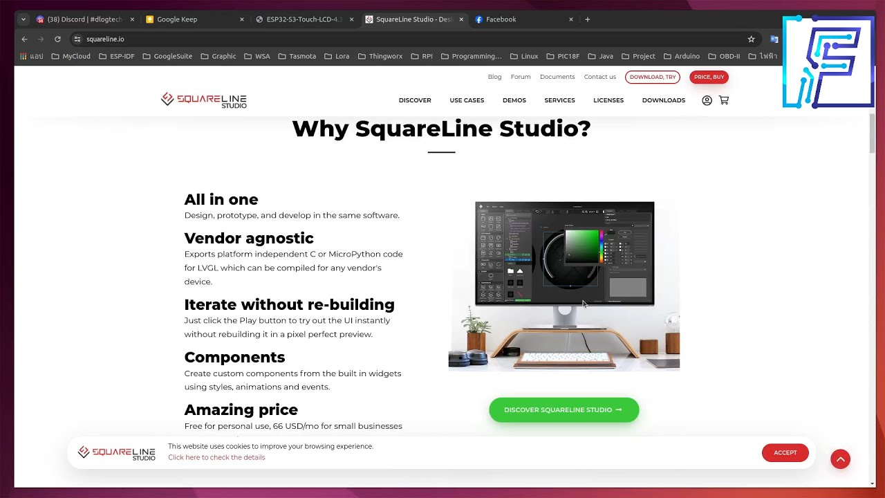 #ESP32 Learning : Square line with ESP-IDF