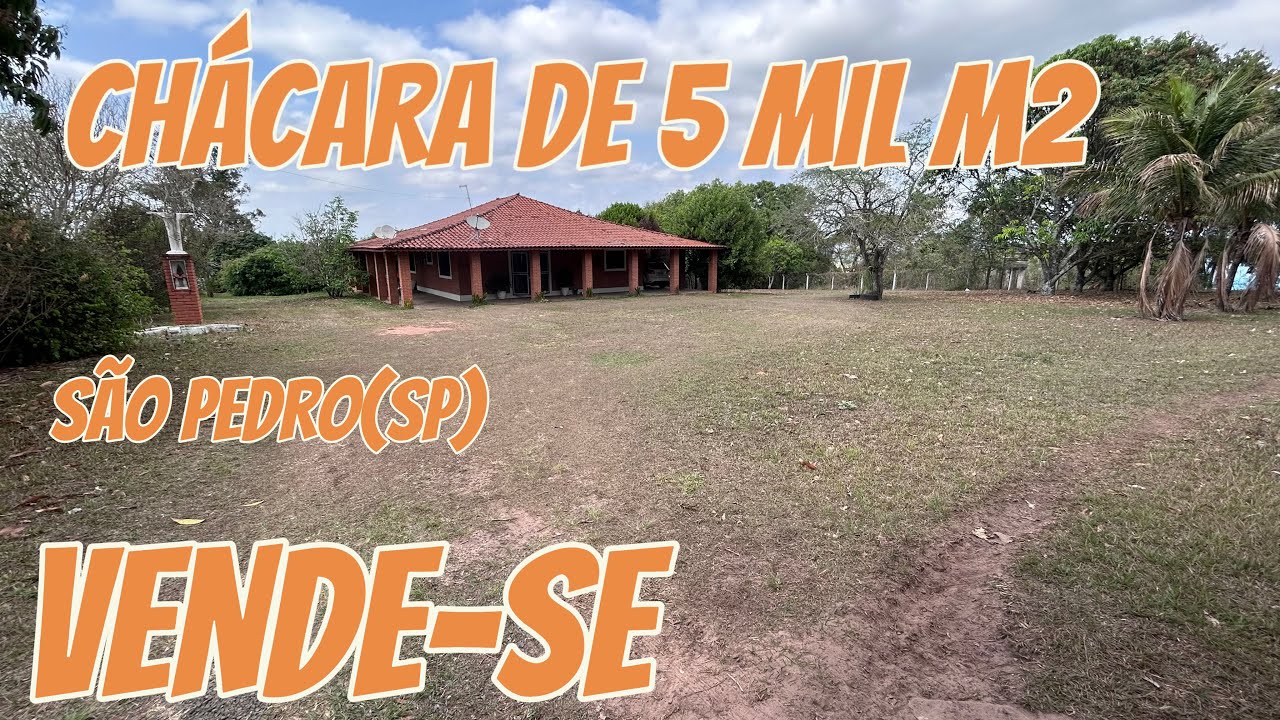 CHÁCARA DE 5MIL M2 / RUA TRANQUILA DE TERRA/ BAIRRO ALPES DAS ÁGUAS A VENDA EM SÃO PEDRO(SP)