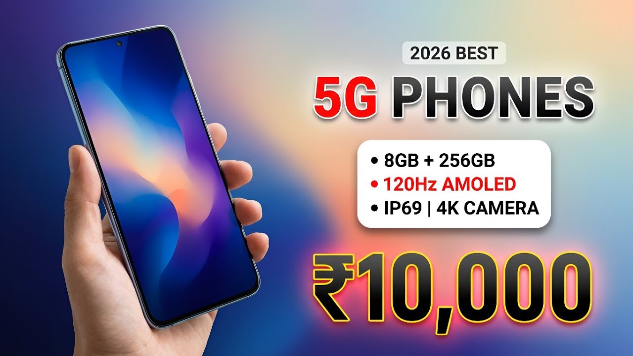 7000mAh + 4K | Top 5 Best 5g Smartphone Under 10000 in 2026| 8GB+256GB | Best 5g Phone Under 10000