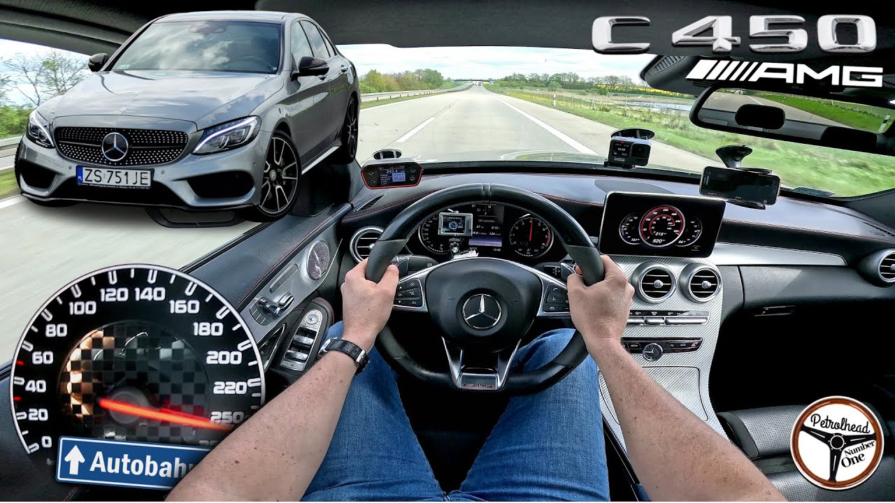 2015 Mercedes C450 AMG (367 KM) | V-MAX, 0-100, 100-200 km/h. Prezentacja i próba autostradowa. | 4K