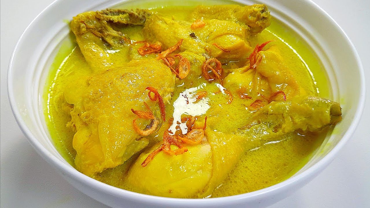 RESEP OPOR AYAM KUNING PALING MANTAP, UNTUK SETENGAH EKOR AYAM