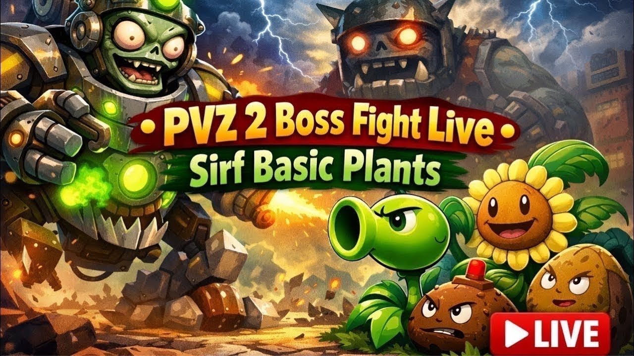 PVZ 2 Boss Fight Live / Sirf Basic Plants 🔥 #pvz2  Live streaming of Mr_aman_yt Pvz 2 #pvz2 #plantas