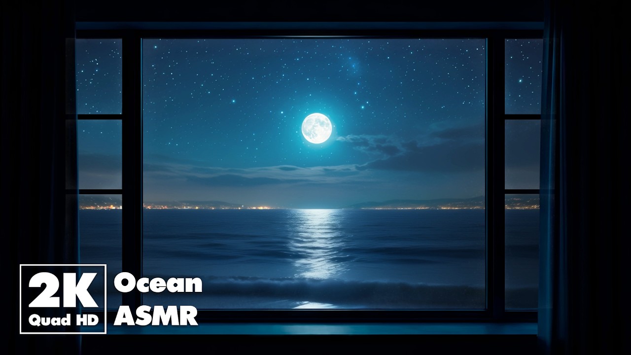 Shimmering Horizon ✦ Fake Window Projector | For TV & Projector | 2K Quad HD ✦ Ocean Sounds
