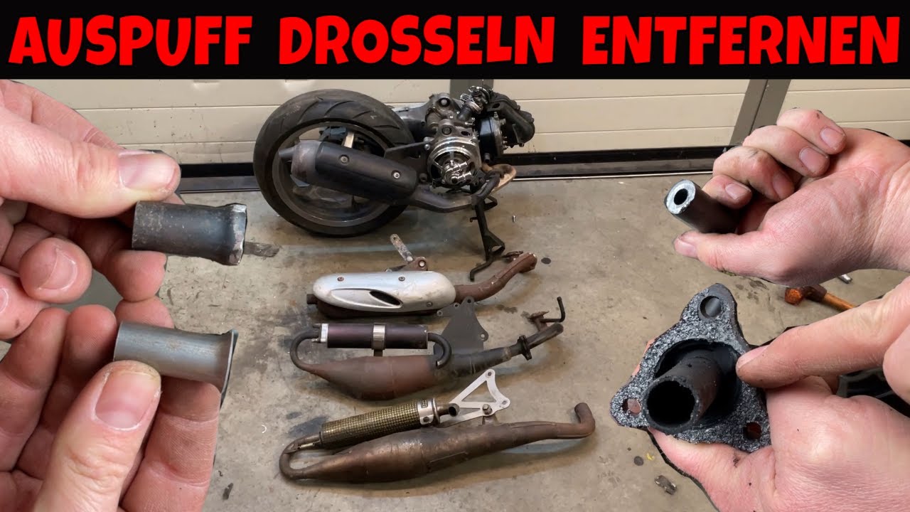 ALLE Drosseln vom Auspuff entfernen + Sportauspuff / Roller entdrosseln in der Praxis 3