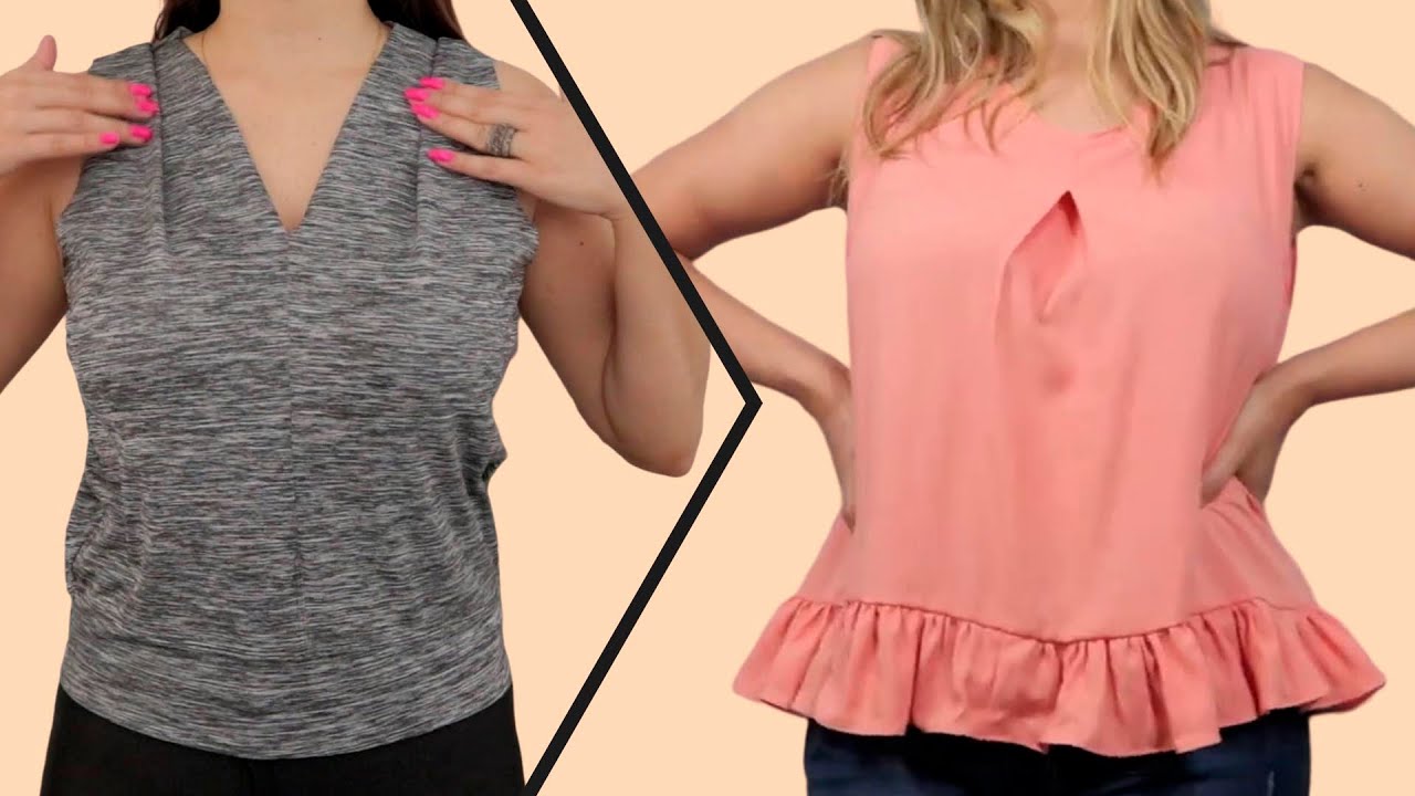 3 IDEIAS DE TRANSFORMAÇÃO DE ROUPAS VELHAS EM NOVAS – BLUSAS E VESTIDOS 2 | ROPA VIEJA EN NUEVA