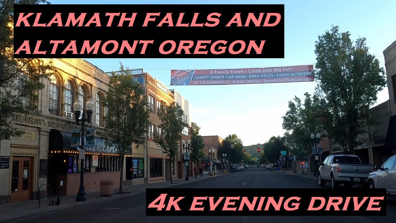 Klamath Falls and Altamont, Oregon | 4k Evening Driving | Dashcam